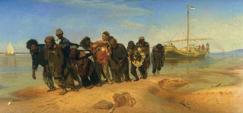 Burlaks on Volga,, Ilya Repin